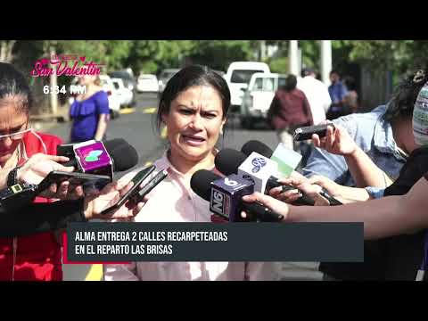 Estrenan calles recarpeteadas en el Reparto Las Brisas, Managua - Nicaragua