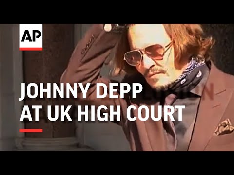 Johnny Depp arrives at UK High Court