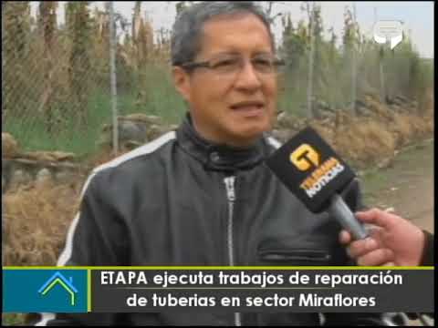ETAPA ejecuta trabajos de reparación de tuberías en sector Miraflores