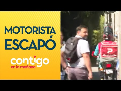¡SE ESTÁ ESCAPANDO!: Motorista de delivery intentó zafar fiscalización - Contigo en la Mañana