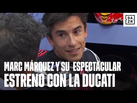 Marc Márquez se estrena con la Ducati en los test de Valencia: su sonrisa hablar por sí sola