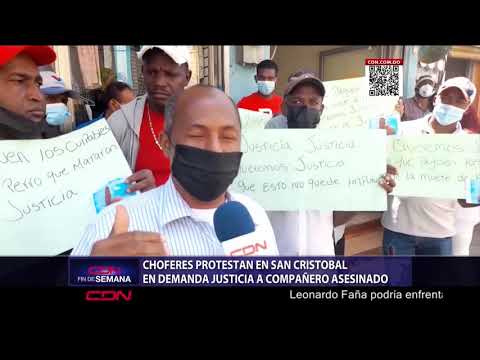 Choferes protestan en San Cristóbal en demanda de justicia a compañero asesinado