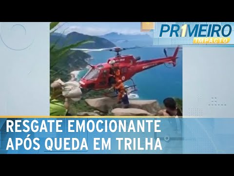 Helicóptero faz resgate cinematográfico no Rio | Primeiro Impacto (26/02/24)