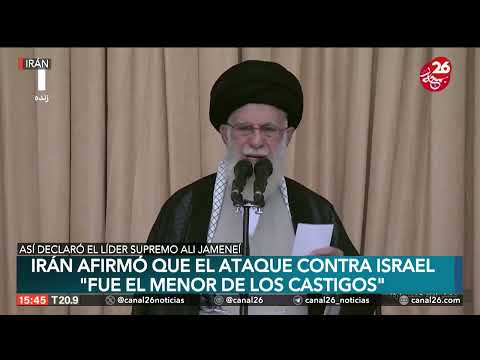 Líder supremo de Irán afirmó que el ataque contra Israel 'fue el menor de los castigos'