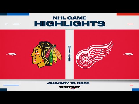 NHL Highlights | Blackhawks vs. Red Wings - January 10, 2025