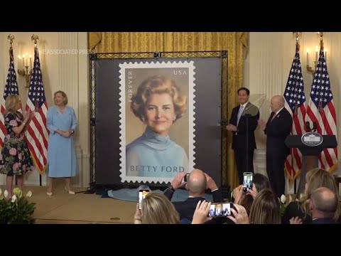 Betty Ford forever postage stamp is unveiled at the White House