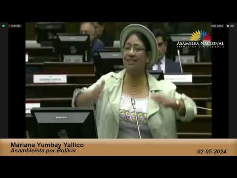 Asambleísta Mariana Yumbay - Sesión 921