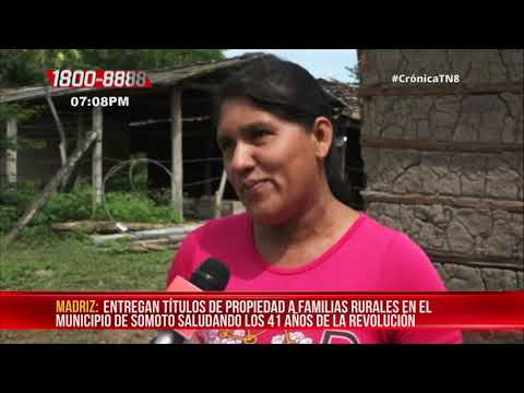 Entregan títulos de propiedad a familias de Madriz – Nicaragua