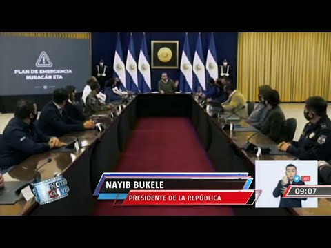 Presidente Bukele anuncia plan de emergencia por huracán
