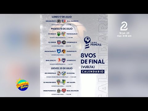 Inician octavos de final en Copa Primera