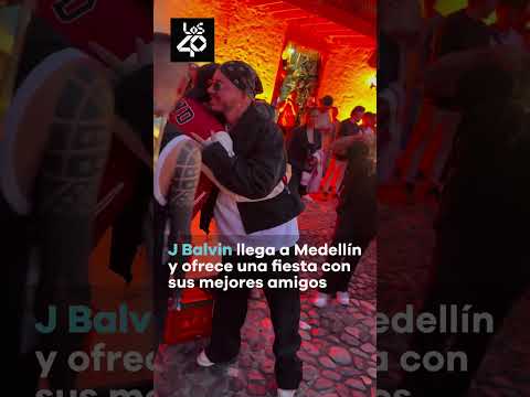 J Balvin llegó a Medellin y ofreció una fiesta con sus mejores amigos