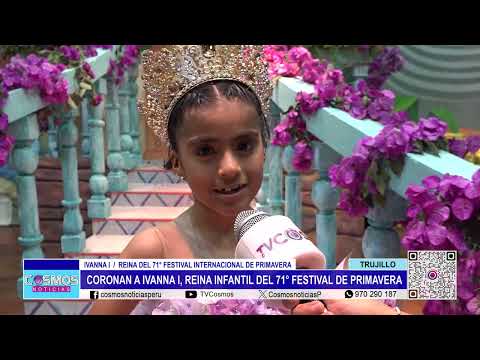 Trujillo: coronan a Ivanna I, reina infantil del 71° Festival de Primavera
