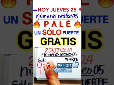 PALÉ  SÚPER para hoy JUEVES 25/07/2024/ PALÉ y SÚPER que MÁS SALEN éste DÍA #sorteos #loteria