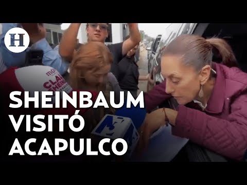 Claudia Sheinbaum visitó Acapulco para evaluar daños ocasionados por el Huracán John