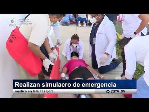 Realizan simulacro de emergencia médica en isla tasajera