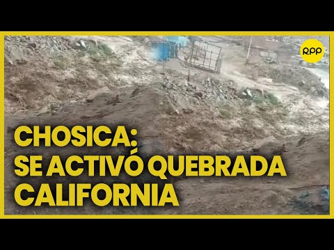 Reportan la activación de la quebrada California tras intensas lluvias en Chosica y Chaclacayo
