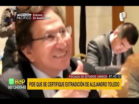 Estados Unidos pide que se certifique extradición de Toledo para que sea juzgado en el Perú