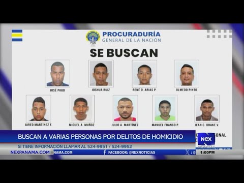 Buscan a varias personas por delitos de homicidio