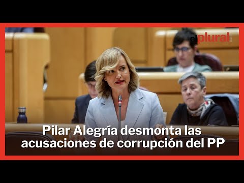 Pilar Alegría desmonta las acusaciones de corrupción del PP