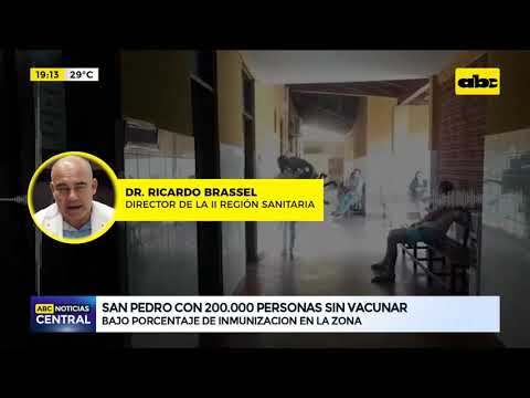 Departamento de San Pedro con 200 mil personas sin vacunar