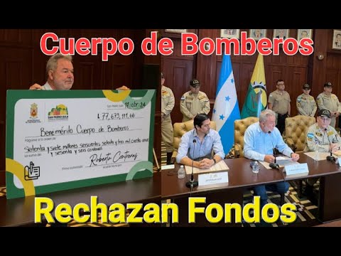 Alcalde Contreras Encachimbado Porque los Bomberos de SPS Rechazan Cheque L77 millones!
