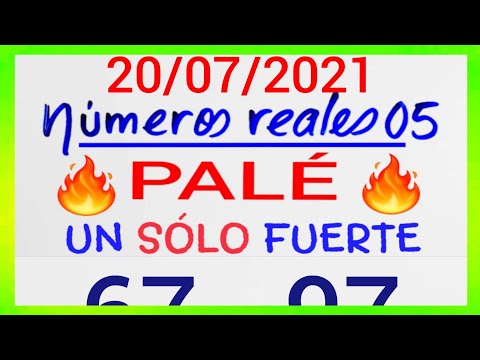 NÚMEROS PARA HOY 20/07/21 DE JULIO PARA TODAS LAS LOTERÍAS...!! Números reales 05 para hoy.....!!