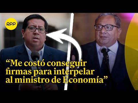 Carlos Anderson presenta moción de interpelación contra ministro de Economía, Álex Contreras