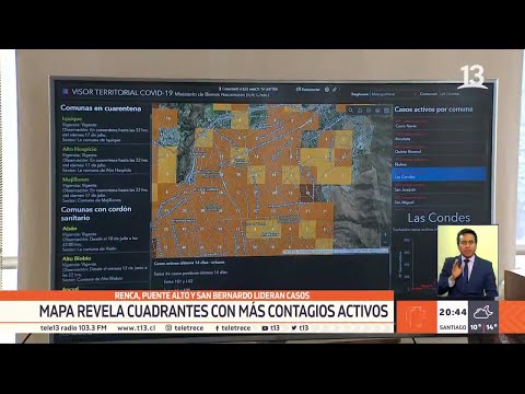 Visor Territorial COVID-19 revela las zonas con mayor concentración de casos activos en Chile