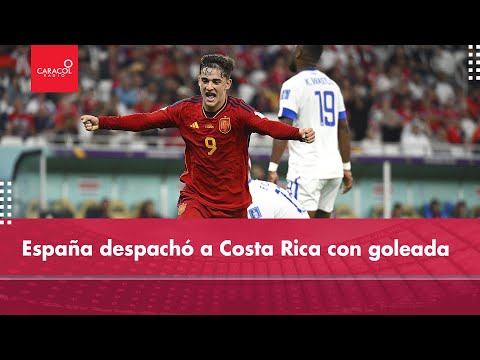 España despachó a Costa Rica con goleada