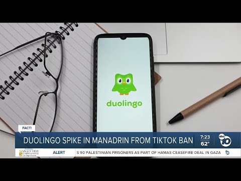 Duolingo spike in Manadrin from TikTok ban?