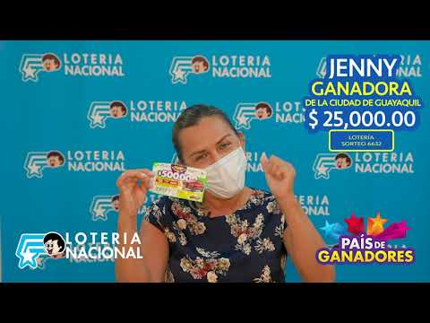 Jenny Alvarado ganadora de Loteria sorteo 6632