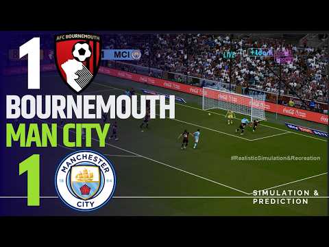 ⚽ Bournemouth 1 vs 1 Manchester City: Match Highlights | Premier League 25-26  Simulation/Recreation