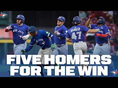 Blue Jays power 5️⃣ homers in 13 run WIN!! (Springer, Vlad Jr., Varsho, Barger, Kirk)
