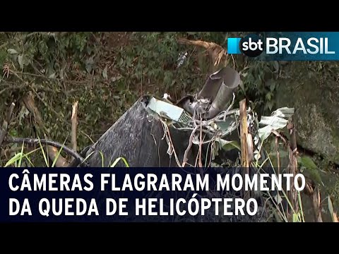 Câmeras flagraram momento da queda de um helicóptero em Barueri (SP) | SBT Brasil (21/02/24)