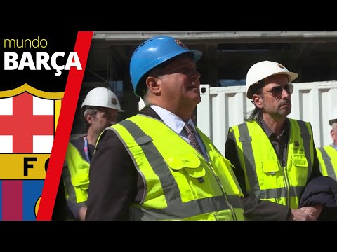 FC BARCELONA: Laporta visita las OBRAS del Spotify Camp Nou