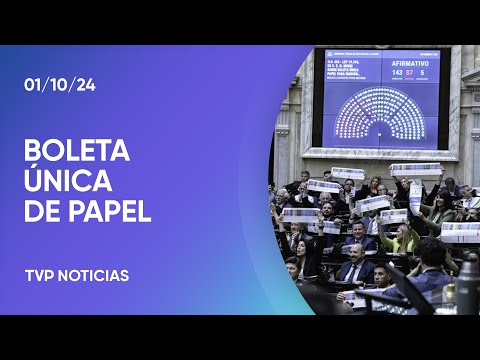 El Congreso aprobó la Boleta Única de Papel