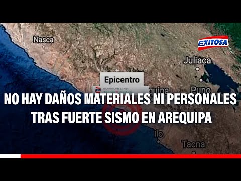 COEN: Hasta el momento no se han reportado daños materiales ni personales por sismo en Arequipa