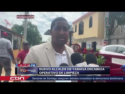 Nuevo alcalde de Yamasá encabeza operativo de limpieza
