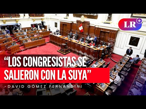 David Gómez Fernandini: Congreso aprobó la BICAMERALIDAD, pero con la TRAMPITA de la REELECCIÓN