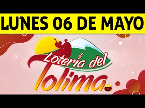Resultados Lotería del TOLIMA Lunes 6 de Mayo de 2024  PREMIO MAYOR