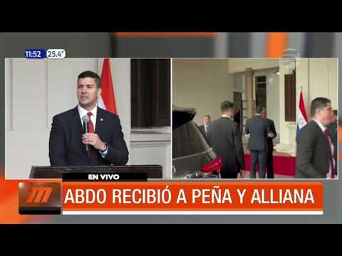 Mario Abdo Benítez recibió a Peña y Alliana