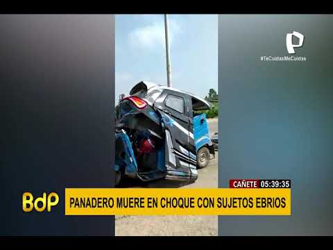 Chofer de camioneta se da a la fuga tras arrollar y matar a panadero en Cañete