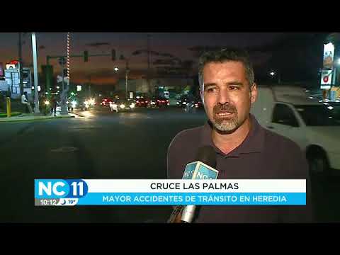 Cruce Las Palmas: Es el que tiene mayor accidentes de tránsito en Heredia