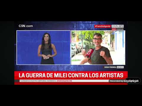 El zurdo kirchnerista Diego Frenkel critica a Javier Milei y defiende Lali Espósito (17 feb 2024)