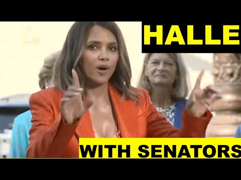 HALLE BERRY at USA Senate Major Message Announcement