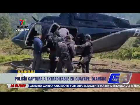 Policía de Honduras captura a extraditable en Guayape, Olancho.