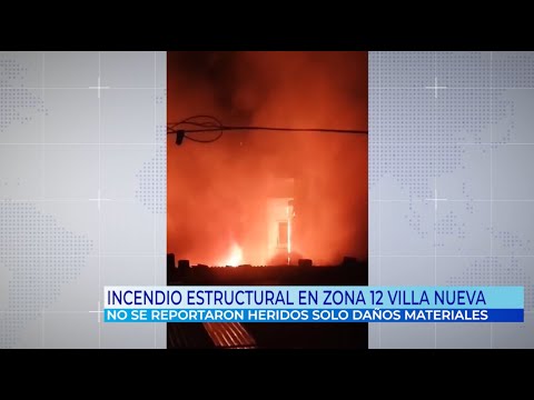 Se suscitó un incendio estructural en una vivienda de Villa Nueva - Guatemala