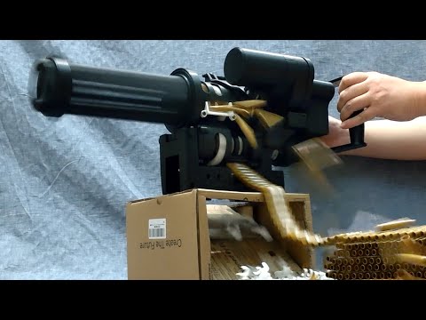 3Dプリンターで作ったガトリングガンの紹介動画と構造解説