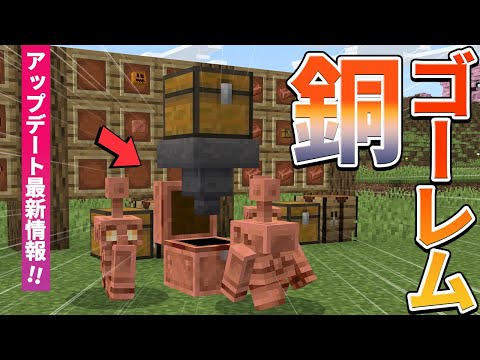 【最新アプデ情報】ついに銅装備が実装!!銅ゴーレムの性能を徹底検証！【マイクラ / マインクラフト】