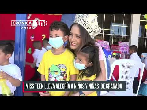 Miss Teen Nicaragua lleva felicidad a niños y niñas en Granada